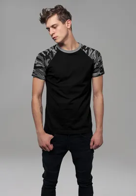Obrázok produktu pre Urban Classics - Kontrastné tričko RAGLAN schwarz - M