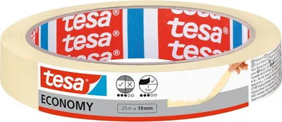 Image de Tesa Ruban crêpe 50m x 19mm Universel beige 05286