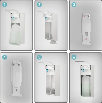 Produktbild von Seifenspender zur Wandmontage - 500 ml - Aluminium