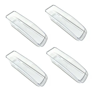 Produktbild von 4er Set Kühlschrank Korb Transparent Aufbewahrungsbehälter Organizer Kühlschrankbox Gemüse Obst Gefrierschrank Schubladenkorb 33 x 7,5 cm