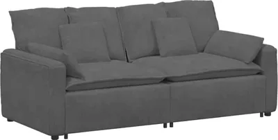 Zdjęcie produktu dla Sofa modułowa z poduszkami ciemnoszara
