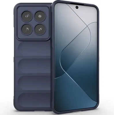 Produktbild von Handyhülle für Xiaomi 14 Pro Weich TPU Silikon Stossfest Anti-rutsch Hülle Dunkelblau