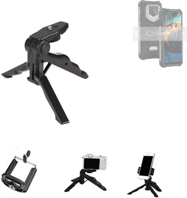 Produktbild von K-S-Trade Stativ Tisch-Ständer Dreibein Handy-Stativ Ständer kompatibel mit Oukitel WP15S Mini-Stativ Smartphone Tripod Handy-Stativ aus Plastik