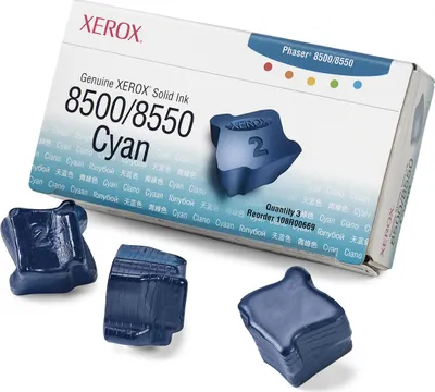 Produktbild von Xerox 108R00669 Festtinte Festtinten-Stick - Cyan - 3 / Pack - 3000 Seiten