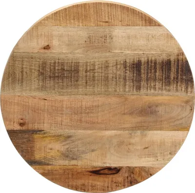 Produktbild von Design Tischplatte Ø 50x1,5 cm Rund Raues Massives Mangoholz, Tischplatten 2024 Neu