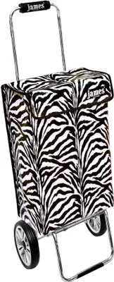 Obrázek produktu pro Nákupní vozík James - ZEBRA - robustní nákupní vozík s individuálním designem - jednobarevný: šedý v provedení: Chrome19