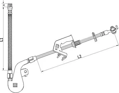 Produktbild von METZGER 4110927 Bremsschlauch Vorne Links für CITROËN C5 III Kombi (RW) passend für PEUGEOT 407 SW (6E) 407 (6D) 407 Coupe (6C)