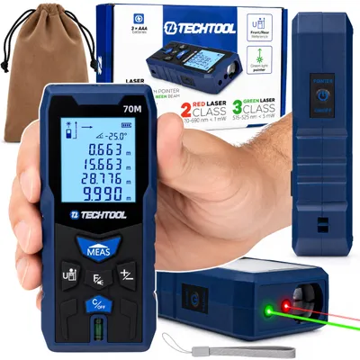Obrázok produktu pre TECHTOOL TTDM02 laserový diaľkomer 70 m, zelený a červený laser
