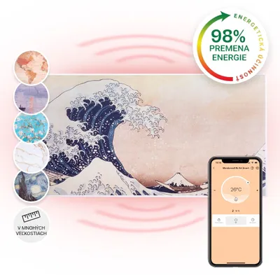 Obrázok produktu pre Klarstein Infračervený ohrievač s termostatom, elektrický ohrievač 700 W, infračervený ohrievač smart home pre montáž na stenu, IR s ovládaním pomocou aplikácie IoT/WiFi, plochý ohrievač odolný voči vlhkosti, nástenný ohrievač bez CO2