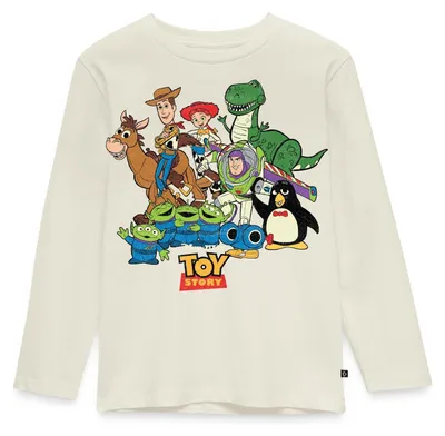 Produktbild von Spreadshirt Toy Story Charaktere Kinder Premium Langarmshirt, 122/128 (6 Jahre), Naturweiß