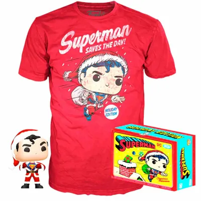 Obrázek produktu pro Sada figurek POP & Tee Back DC Comics Superman Exclusive Flocked