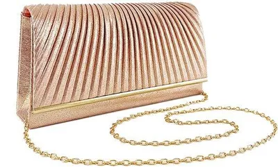 Image de Pochette de soirée à paillettes, sac à main rose élégant