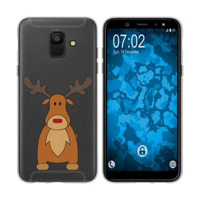 Produktbild von PhoneNatic Case kompatibel mit Samsung Galaxy A6 (2018) Silikon-Hülle X Mas Weihnachten Rentier M3