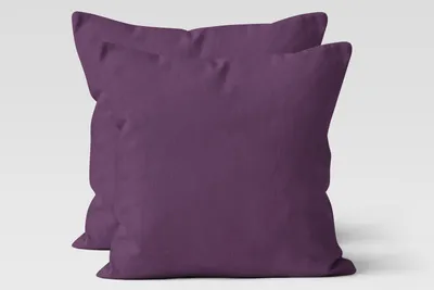 Produktbild von Mikrofaser UNI Kissenhüllen Kopfkissenbezug Kissenbezug Bezug Kissenhülle Mit Reißverschluss 80x80 cm aubergine