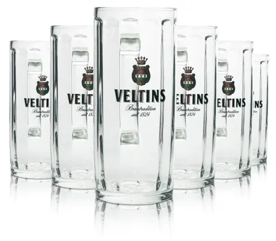 Produktbild von 6x Veltins Bier Glas Biergläser Seidel Humpen Krug 0,5l Sahm