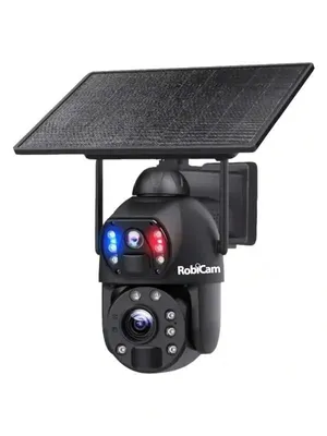 Obrázok produktu pre Dvojitá solárna kamera, čierna, RobiCam, 599, Solar, 6 MP, Ultra HD, 20-násobný zoom