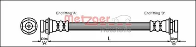 Produktbild von Bremsschlauch BREMSSCHLÄUCHE METZGER