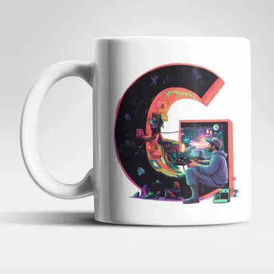 Produktbild von Name A bis Z Gamer Spieler Zocker Kaffeetasse Teetasse Tasse Geschenkidee – G