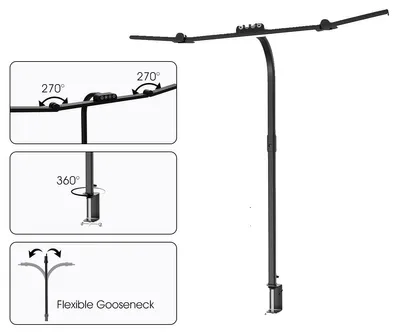 Zdjęcie produktu dla Lampa biurkowa, 5 temperatur barwowych, regulowana jasność, regulowana wysokość