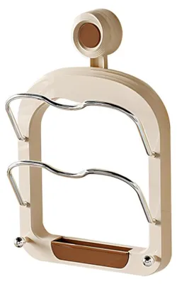 Deckelhalter 3-lagig mit Saugnapf, Wandmontage, 31,5 x 20,8 x 3,5 cm
