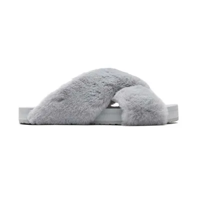 Zdjęcie produktu dla Toms Slipper 10016798 Susie Eva Mid Grey Faux Fur