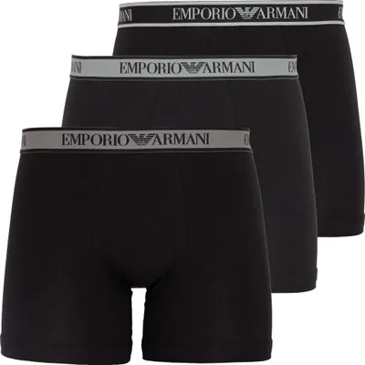 Produktbild von Emporio Armani Herren Boxershorts 3er Pack etwas länger am Bein Core Logoband Schwarz AF20669 EM000261 M 3-Boxer/Schwarz-MC061