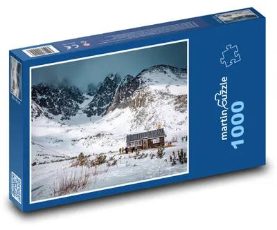 Produktbild von Puzzle 1000 Berghütte im Winter - martinpuzzle
