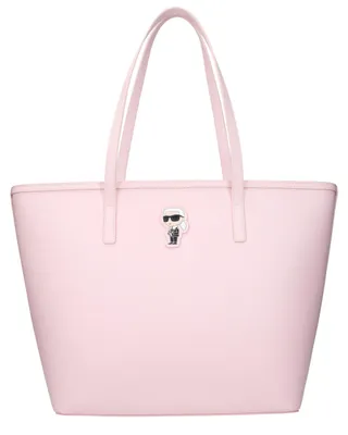 Image de Karl Lagerfeld cabas Ikonik rose, grain croisé, polyuréthane
