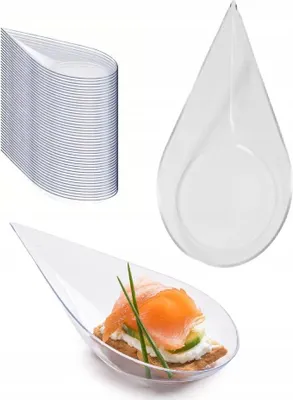 Immagine prodotto di Contenitori per dessert FingerFood per snack Cucchiaini asiatici a goccia 50 pezzi