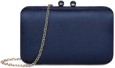 Produktbild von Elegante Damen Clutch aus Satin blau