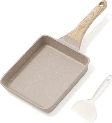 Image de Poêle à omelette Tamagoyaki anti-adhésive avec revêtement en granit, induction, petite poêle à frire