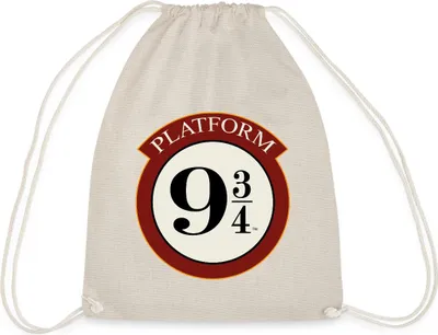Produktbild von Spreadshirt Harry Potter Platform 9 3/4 Turnbeutel, One size, Natur