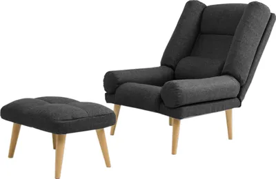 Obrázek produktu pro Polohovací křeslo Relaxační křeslo Lola s podnožkou Opěradlo nastavitelné do 5 poloh Barva: Falcone 68 - šedá