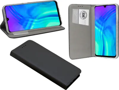 Obrázok produktu pre cofi1453® Book case "Smart" kompatibilný s mobilným telefónom HONOR 20 LITE kryt peňaženkové puzdro ochranný kryt s funkciou stojana, slot na kartu čierny