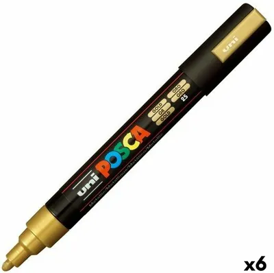 Obrázok produktu pre Plstené perá POSCA PC-5M Gold 6 kusov