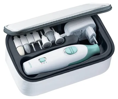 Produktbild von Sanitas 574.02, Elektrischer Nagelpolierer, 3800 RPM, 4600 RPM, Blau, Weiß, 7 Stück(e)