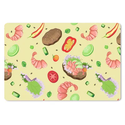Produktbild von MuchoWow® Schreibtischunterlage Muster - Lebensmittel - Gemüse 60x40 cm - XXL Mauspad - Großes Mauspad