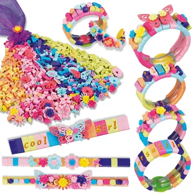 Immagine prodotto di Kit per creare braccialetti fai-da-te per bambini e bambine, con 488 accessori per realizzare 12 braccialetti, adatto a bambini dai 6 anni in su