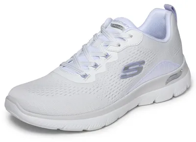 Image de Chaussures basses de sport Skechers à semelle moulée mode en blanc/blanc combiné, taille 36