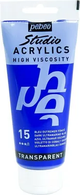 Immagine prodotto di Colore acrilico trasparente - Blu oltremare scuro - 100 ml