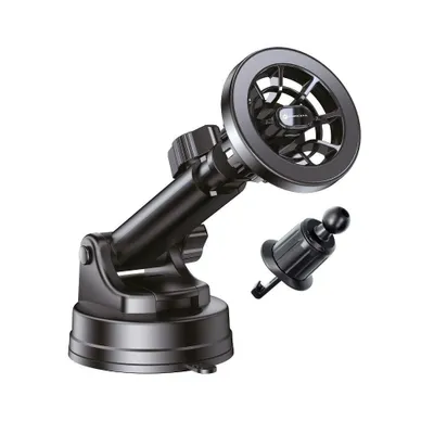 Obrázok produktu pre Držiak do auta FORCELL F-Grip PrecisionX vhodný na čelné sklo/dosku/mriežku kompatibilný s MagSafe čierny