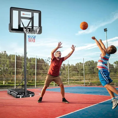 Obrázek produktu pro Košový systém – Nastavitelný basketbalový stojan s kolečky a sítí