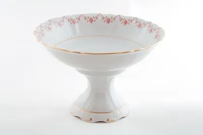 Produktbild von Obstschale 23 cm, Röschen, goldene Linie, Leander