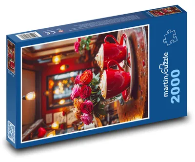 Obrázok produktu pre Puzzle 2000 Kvety a káva - martinpuzzle