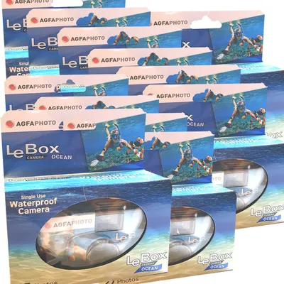 Produktbild von 12x 1A PHOTO PORST Einwegkamera Agfa LeBox Ocean