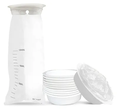 Obrázek produktu pro Balení 10 kusů sáčků na zvracení, jednorázové sáčky, 1500 ml, na zvratky, ranní nevolnost, přenosné, nevolnost, sáčky pro stravování BARF, nepropustné, pro těhotné ženy