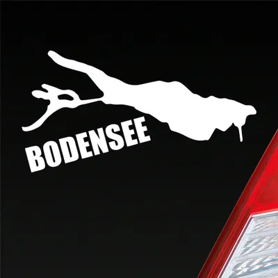 Produktbild von Auto Aufkleber Bodensee See Deutschland Urlaub 10x6 cm Weiss Matt Sticker Heckscheibenaufkleber