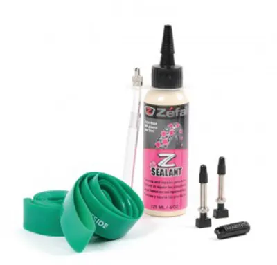 Produktbild von Tubeless Conversion Kit Zefal 27,5" grün ZSealant+Tubelessbänder+Ventile