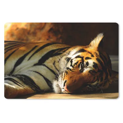 Produktbild von MuchoWow® Schreibtischunterlage Tiger - Tiere - Ruhe 60x40 cm - XXL Mauspad - Großes Mauspad