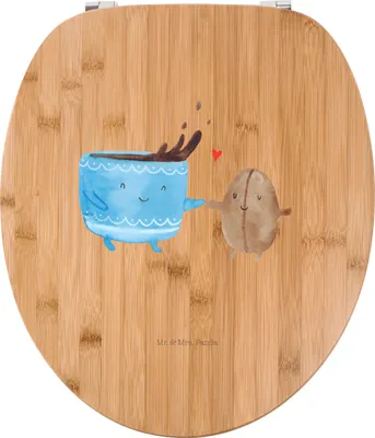 Produktbild von Mr. & Mrs. Panda Toilettendeckel Kaffee Bohne - Transparent - Geschenk, Glück, Genuss, Klobrille, WC Deckel, Brille, Gute Laune, Zufriedenheit, Kaffeebohne, Sitz